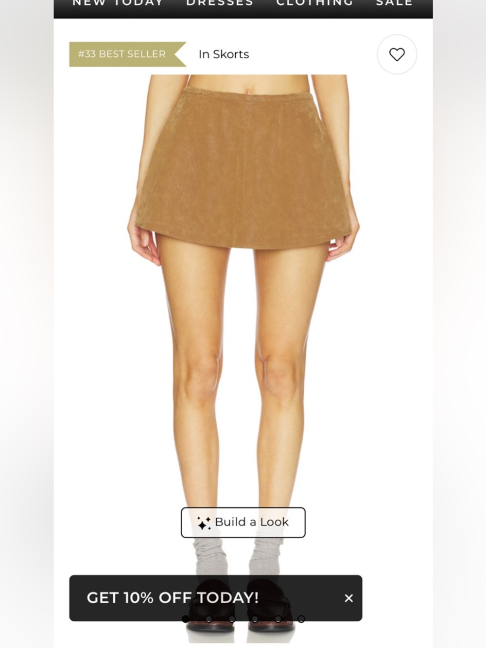 Free People suede mini skirt